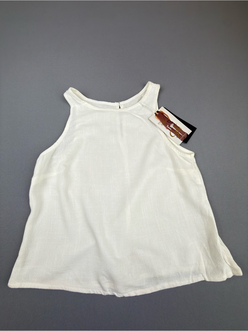 Women's White Halter-Neck Tank Top - Lightweight Summer Layer
